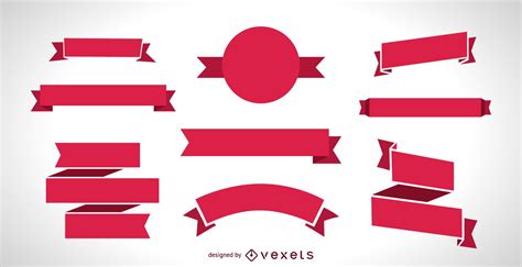 ribbon banner vector|Iba pa.
